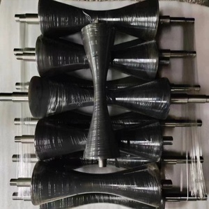 Rueda de poliuretano PU30 para línea transportadora, con doble rodamiento, núcleo de hierro, silenciosa, antidesgaste, recubierta de caucho, rueda de alimentación de caucho - Product Image 2