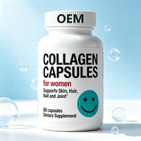 Capsules de collagène OEM ODM, sans OGM, végétaliennes, 60 unités, fabrication directe, qualité certifiée
