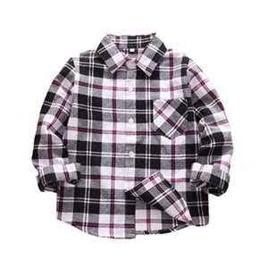 Chemises en flanelle pour garçons, classique et décontracté, chemises à carreaux pour enfants, <span class=keywords><strong>Blouse</strong></span> d'école pour enfants - Product Image 5