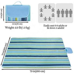 Custom Printed Soft Acrylic Camping Mat Foldable Waterproof Lightweight Durable Outdoor Picnic <b>Blanket</b> with Pocket for Hiking - Product Image 2