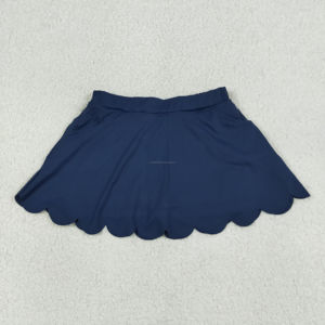 Shorts de Yoga para Niñas Pequeñas, Cuello Redondo, Color Sólido, Secado Rápido, Spandex/Poliéster, Borde Festoneado, Forrados, Estilo Deportivo - Product Image 2
