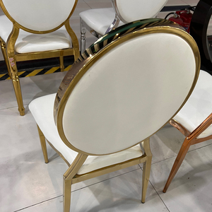 Venta directa de fábrica, cojín de PU de hierro, <span class=keywords><strong>sillas</strong></span> de boda de comedor portátiles apilables para eventos, uso en la sala de estar - Product Image 3