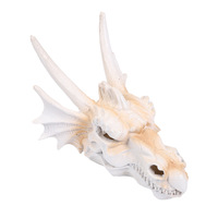 Statue de crâne de dragon en résine au design vintage SKS09, idéale pour la décoration d'automne, décoration artistique de galerie, ornement de table