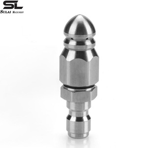Boquilla de chorro de agua a alta presión de acero inoxidable Sulai Machinery, punta puntiaguda 14, una delantera y seis traseras, conexión rápida - Product Image 1
