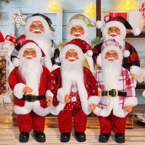 New Arrival Popular Hot Sell Factory Christmas Decorations Santa Claus Doll Figurine Supplies Table Top Ornaments Polyester - Product Image 1