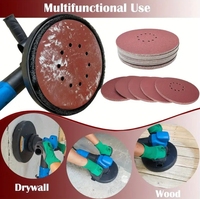 Échantillon gratuit 9 pouces 225mm oxyde d'aluminium crochet boucle rouge flocage papier de verre 8 trous polissage type de meulage disque abrasif OEM
