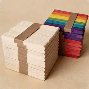 Bâtonnets de glace en bambou colorés en vrac, biodégradables et sûrs, pour la construction de modèles et les activités éducatives - Product Image 4
