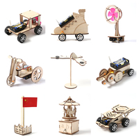 Puzzle 3D en bois en forme de maison, découpe laser écologique, modèle à construire soi-même, kit éducatif pour enfants, cadeaux
