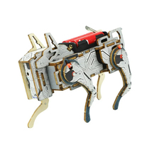 Kit de Chien Robot en Bois DIY à Activation Sonore, Contrôle Vocal, Animal Bionique Mécanique Marchant, Activité STEM, Cadeau pour Enfants