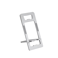 Nouveau support de téléphone portable en aluminium réglable en hauteur, pliable, couleur argent/rouge, pour voyage en avion, utilisation sur bureau, logo personnalisé