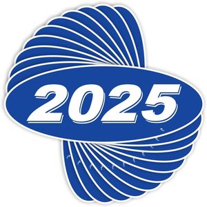 Autocollant de fenêtre de voiture ovale 2025 en vinyle auto-adhésif, cadeau promotionnel - Product Image 1