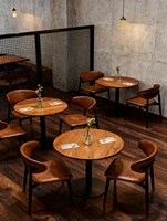 Set di Sedie e Tavolo da Pranzo per Ristoranti Commerciali, Design Nordico di Lusso, Poltrone per Villa, Hotel, Caffetteria