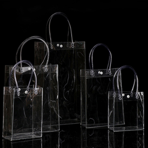 Túi mua sắm nhựa PVC trong suốt, giá rẻ, có tay cầm, in logo theo yêu cầu - Product Image 3