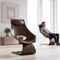 Banc individuel paramétrique personnalisé avec dossier, chaises de loisirs en bois massif pour intérieur et extérieur, idéal pour centres commerciaux