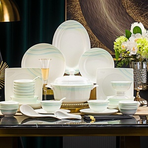 Nouvel ensemble de vaisselle en céramique haut de gamme de Jingdezhen 2025 – Bols et assiettes en céramique haut de gamme – Cadeau de déménagement pour nouvelle maison - Product Image 2