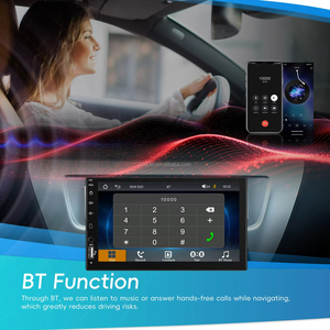 เครื่องเล่น MP5 ติดรถยนต์ Podofo ขนาด 7 นิ้ว แบบ Single Din วิทยุติดรถยนต์ รองรับ CarPlay Android Auto USB BT FM รองรับกล้องมองหลัง ขายส่ง - Product Image 4