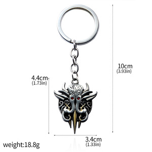 Regalo de moda juego <span class=keywords><strong>Baldur</strong></span>'<span class=keywords><strong>s</strong></span> <span class=keywords><strong>Gate</strong></span> 3 llavero aleación colgante collar - Product Image 6