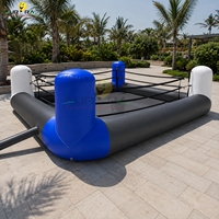 Ring de boxe gonflable commercial de lutte pour les entreprises de location de carnaval de festivals d'école fournisseur en gros