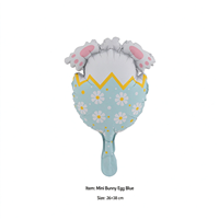 Mini ballons en aluminium mats de Pâques, lapin, lapin en forme d'œuf, poussin, champignon, carotte, ballons en Mylar, décoration de fête de Pâques en gros