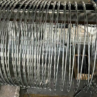 Fil barbelé CHONGXIN CX-00032 en bobine, en fer galvanisé et recouvert de PVC, couleur argent, certifié ISO 9001, haute sécurité pour zones agricoles, simple brin