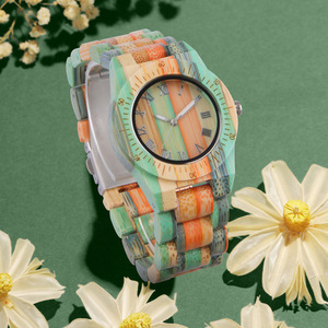 Quadrante dell'<span class=keywords><strong>orologio</strong></span> personalizzato moda di lusso creativo colorato bambù <span class=keywords><strong>legno</strong></span> luminoso impermeabile minimalista ragazze signore Reloj <span class=keywords><strong>orologio</strong></span> da <span class=keywords><strong>donna</strong></span> - Product Image 2