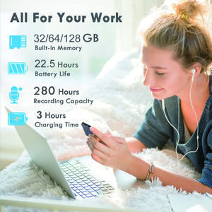 Mini độ nhạy cao âm thanh ghi 64GB lưu trữ Tai nghe ghi âm giọng nói với phát lại - Product Image 4