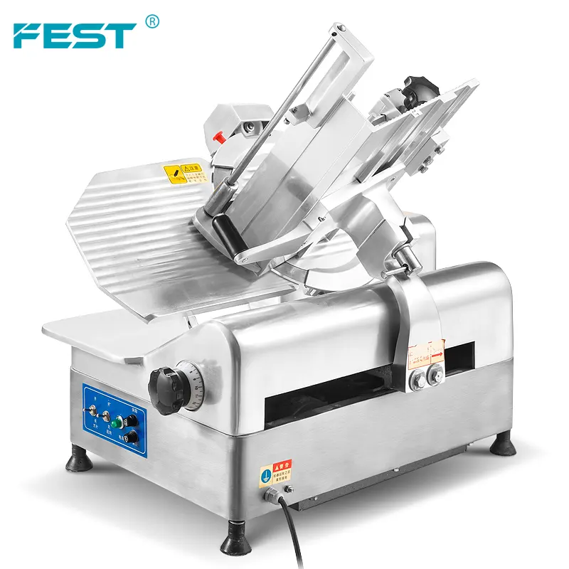 Fest Automatische 13 Inch 320Mm Rundvlees Visfilet Slicer Vlees Slicer Steak Aluminium Snijmachine In Guangdong