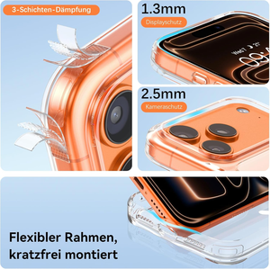 Cover per Cellulare Magnetica Antiurto Trasparente in PC Rigido e TPU Morbido da 1,3 MM per iPhone 13 14 15 16 17 Pro Max - Product Image 2