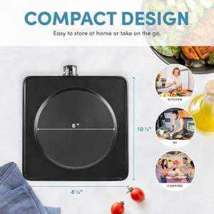 Single Burner Electric <b>Hot</b> <b>Plate</b> for Cooking Portable 1000w Easy to Clean Stainless Steel Stove - Product Image 3