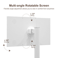 Téléviseur portable à roulettes très vendu, écran tactile intelligent 43 pouces, Smart TV 32 pouces 4K portable
