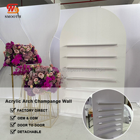 Support de décoration de mariage lisse en PVC acrylique, mur de champagne, toile de fond pour événements et fêtes