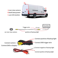 Caméra de recul HD avec vision nocturne pour Fiat Ducato OEM, kit caméra de frein et caméra de recul intégrée aux feux stop