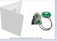 Module de puce sonore pour carte de vœux musicale préenregistrée personnalisée, avec batterie AG10/AG13, haut-parleur en plastique de 40 mm, durée de 30 secondes