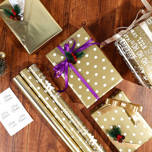 2024 Manufacturer Hot Selling Wholesale 80gsm Wrapping Paper 43*300 cm Gift Wrap for <b>Christmas</b> Set Packaging - Product Image 2