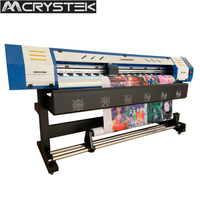 Impresora de Etiquetas de Inyección de Tinta para Pequeñas Empresas CRYSTEK, Cabezal XP600, Impresora Digital Flexible de 1.8 m
