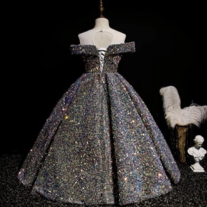 Vestito per bambini nuovo abito da principessa di lusso con paillettes primavera/estate - Product Image 3