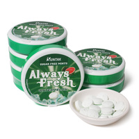 Bonbons à la menthe sans sucre, saveur pastèque, en boîte ronde