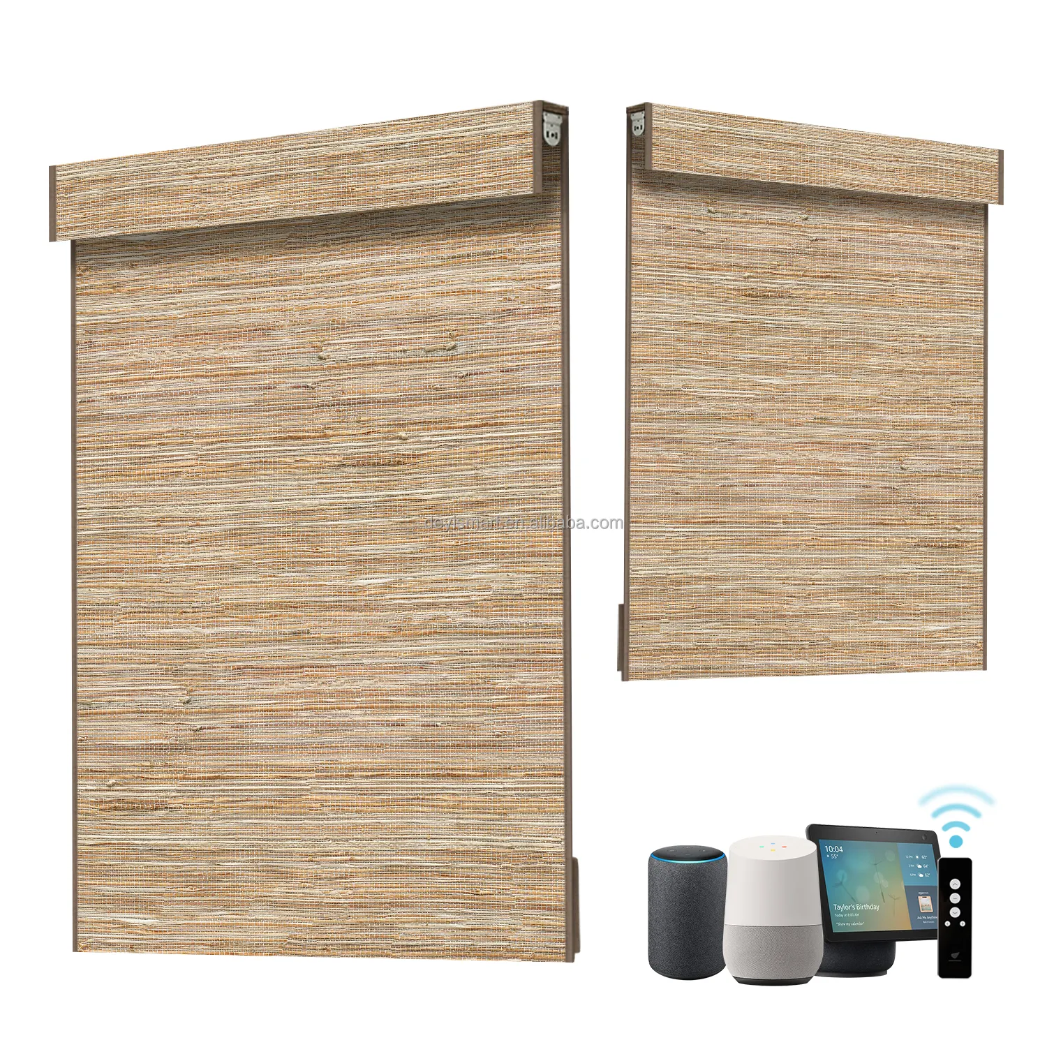 Nature Smart Blind Board Curtain Coating Machines Remote Control Bamboo Outdoor Woven Wood Blinds