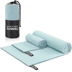 Customizable Woven Polyester Microfiber Workout Sports Towel Quick-Dry Cooling Embroidered Logo Plain Solid Rectangle Compressed - Product Image 3