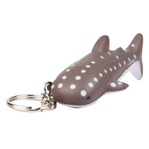 Porte-clés requin en EVA avec anneau en acier inoxydable, thème animal, cadeau promotionnel portable - Product Image 1