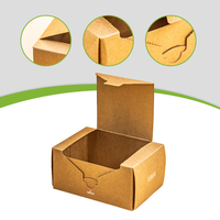 Boîte d'emballage personnalisée haut de gamme en papier kraft pour brownies avec fermeture éclair déchirable, gaufrage, pelliculage mat et doublure en éponge