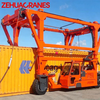 Grue portique à pneus en caoutchouc Zehua 30 tonnes, électrique/hydraulique, pour conteneurs, avec palan électrique, moteur, boîte de vitesses, engrenages, roulements