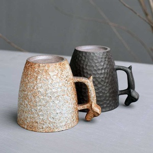 Tazze <span class=keywords><strong>da</strong></span> Tè e Caffè in Ceramica <span class=keywords><strong>da</strong></span> 100ml con Manici a Forma di <span class=keywords><strong>Cane</strong></span>, Tazzine <span class=keywords><strong>da</strong></span> Espresso Vintage in Terracotta, Tazze <span class=keywords><strong>da</strong></span> Tè Giapponesi in Ceramica, Decorazione Retrò per la Casa - Product Image 6