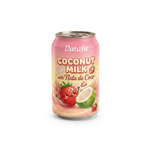 Leche de Coco de 330 ml con Nata de Coco, Bebida con Sabor a Frutas, Esterilizada, 100% Pura, en Lata - Product Image 1
