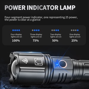 ไฟฉาย XHP70ไฟฉาย1200LM ลูเมนสูงไฟฉายเอาต์พุตรองรับการชาร์จไฟแฟลชเอาท์พุทสนับสนุนการแสดงผลไฟฉายเอาท์พุท - Product Image 6