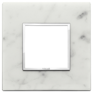 Vimar White Carrara Marble Wall <b>Switch</b> Plate 13.55x14.1x3.9 Cm Square Design - Product Image 1