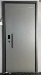 Puerta Exterior de Entrada Dorada, Puerta de Seguridad de Aluminio de 4 mm, Diseño Chino, Antirrobo, con Cerradura Inteligente - Product Image 2
