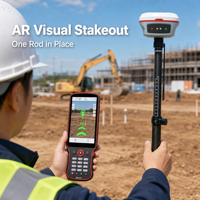 Contrôleur T60 RTK R50 pour la visualisation AR, la repérage, l'IMU 60, la précision centimétrique, instrument de topographie cadastrale IP68