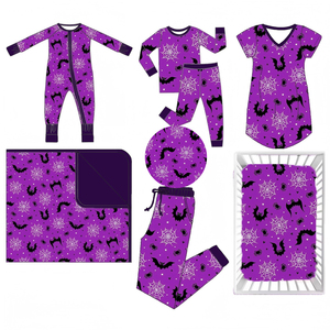 Fabricante Bamboo Custom Halloween Outono Design Meninas Sleepwears Macio One Piece Bebê Pijama Romper com Punhos Dobráveis - Product Image 4