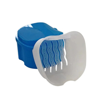 Boîte dentaire en plastique en forme de pomme, LOGO personnalisé, étui de rangement pour protège-dents, boîte de retenue pour prothèses dentaires, étui en plastique pour vidange d'eau